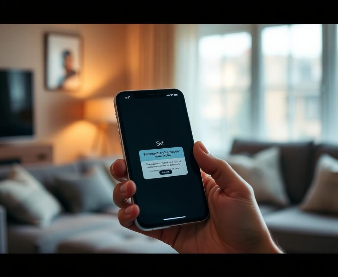 A phone showing a Statement Checker alert